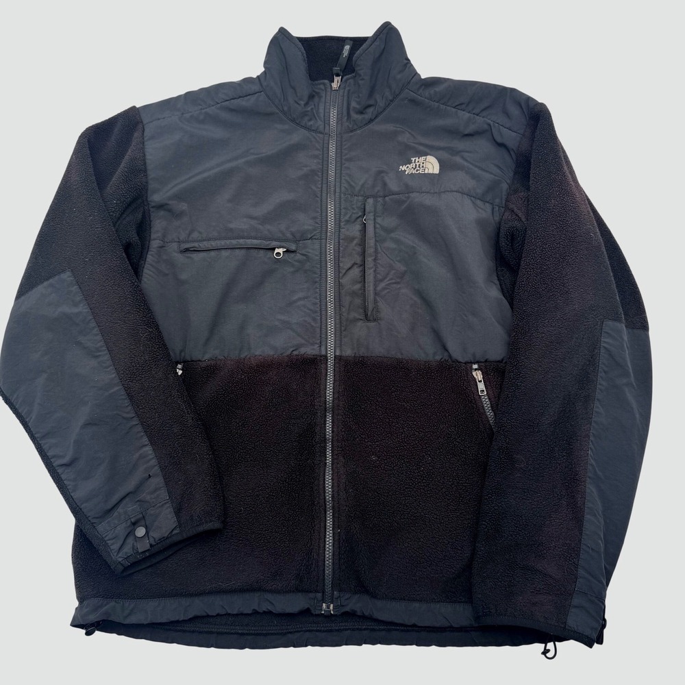 The North Face Denali Polartec Fleece Jacket Mens Large Black Full Zip Coat